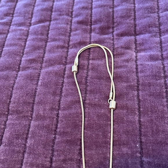 Necklace. NWOT. Long Gold Adjustable Chain with Blue stones on pendant. Lovely! - Picture 4 of 4